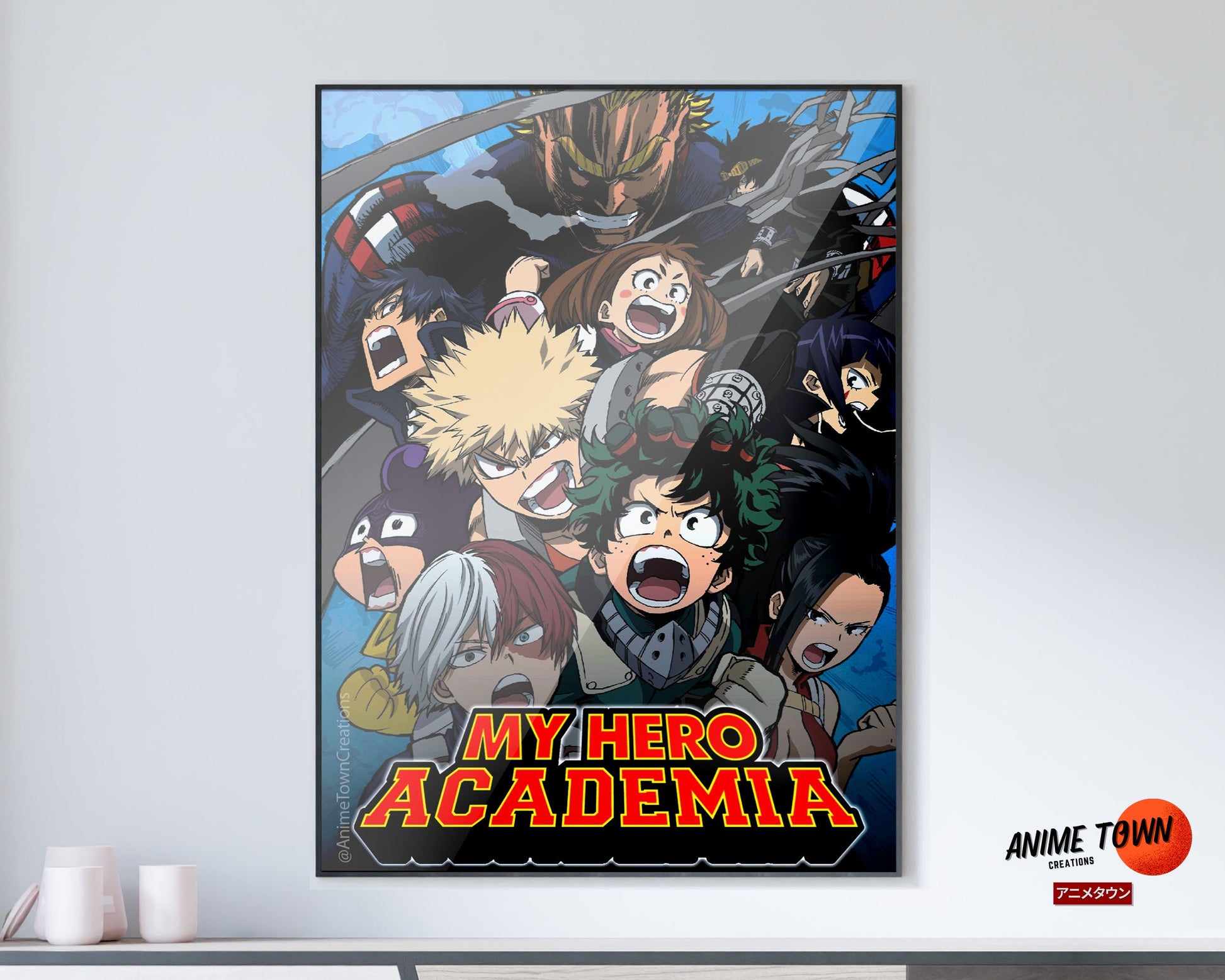Anime Town Creations Poster My Hero Academia Blue 5" x 7" Home Goods - Anime My Hero Academia Poster