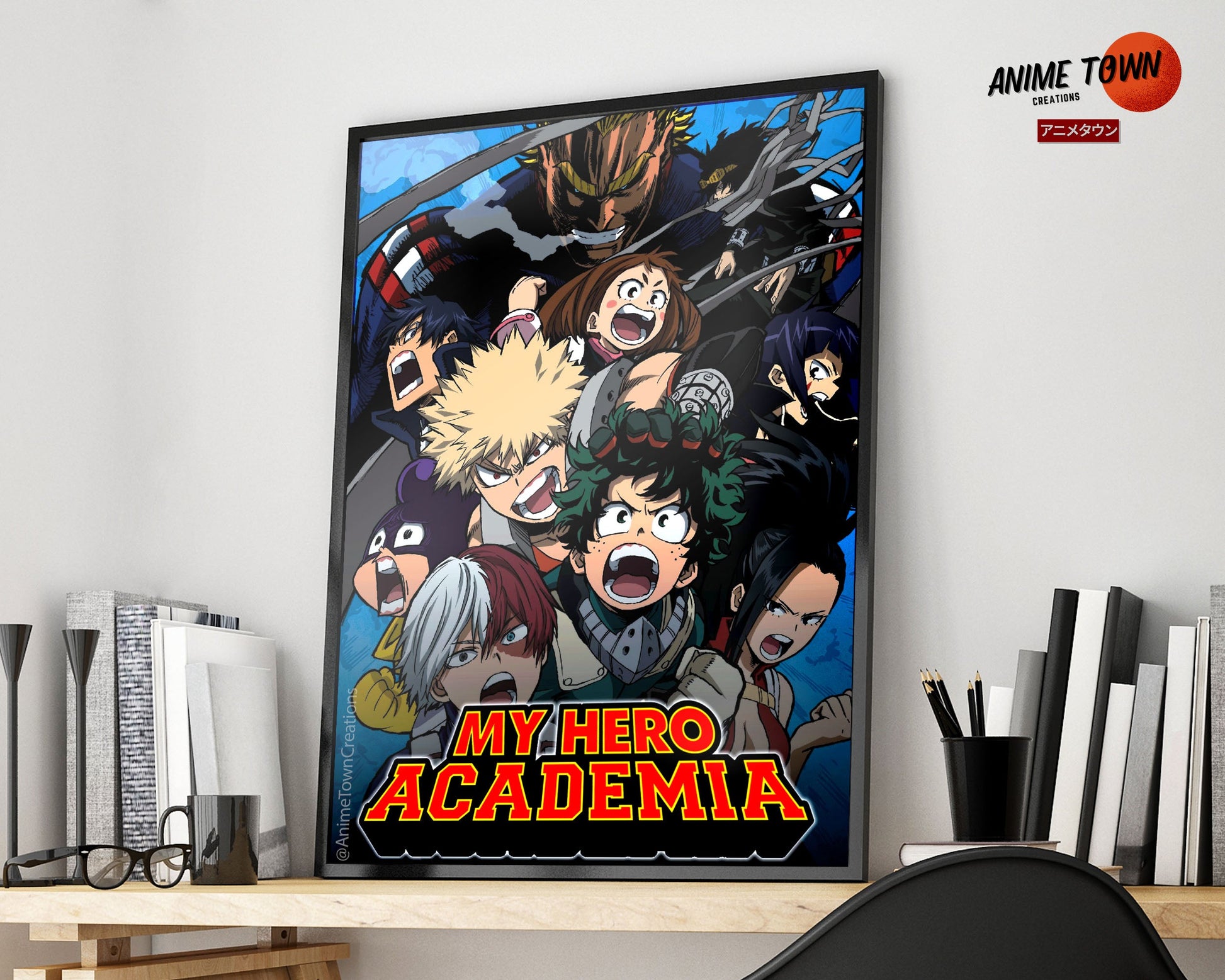 Anime Town Creations Poster My Hero Academia Blue 11" x 17" Home Goods - Anime My Hero Academia Poster