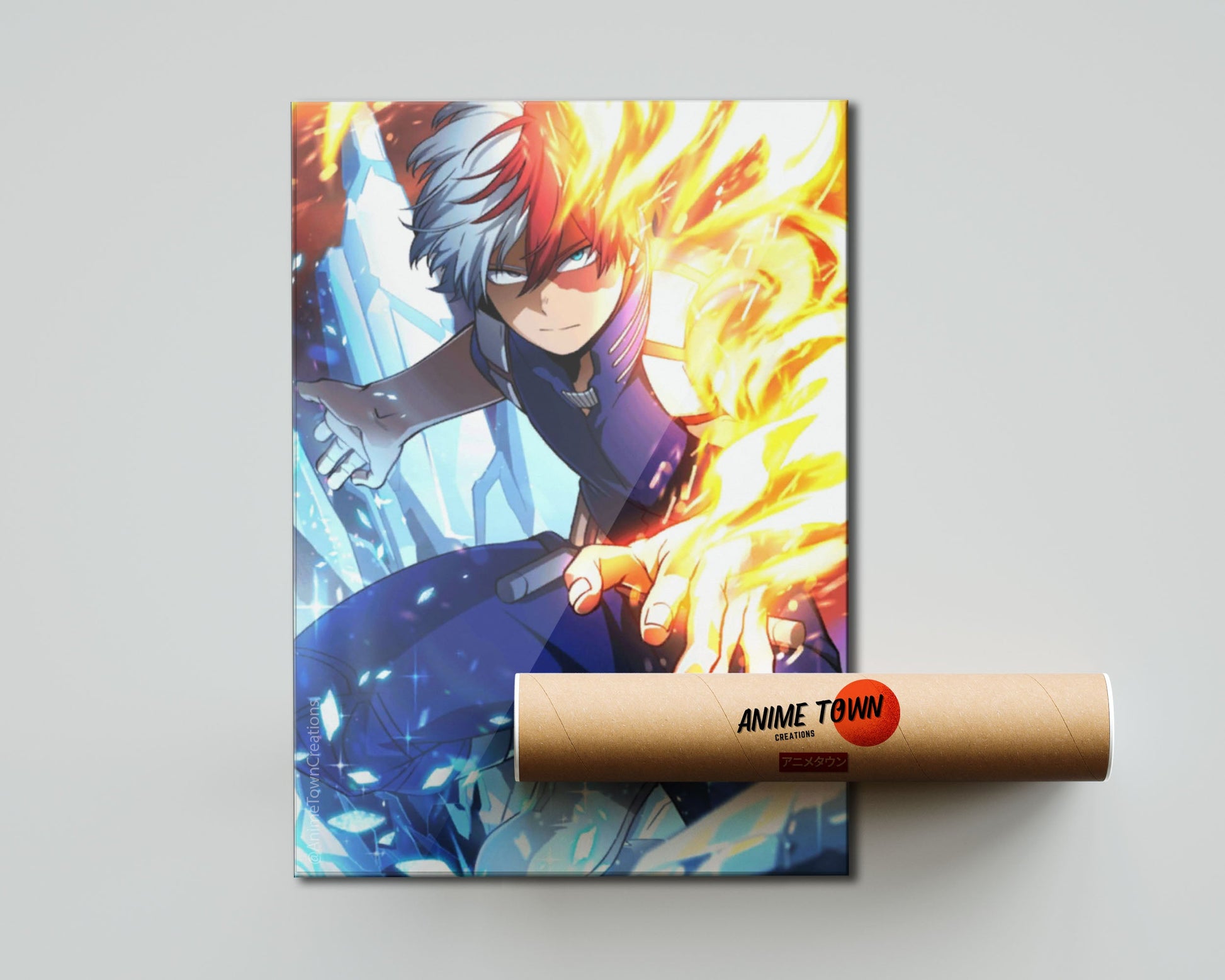 Anime Town Creations Poster My Hero Academia Shoto Todoroki 5" x 7" Home Goods - Anime My Hero Academia Poster
