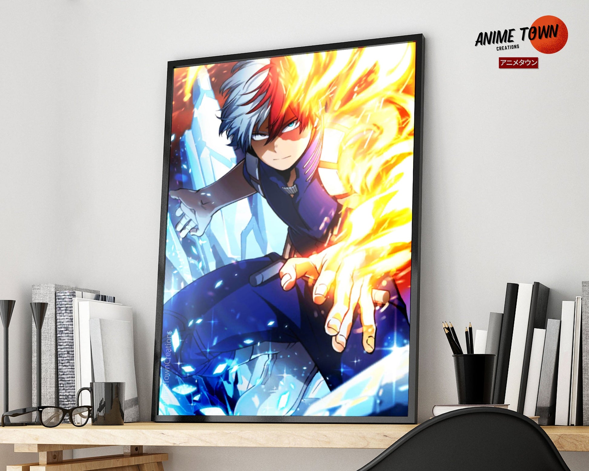 Anime Town Creations Poster My Hero Academia Shoto Todoroki 5" x 7" Home Goods - Anime My Hero Academia Poster
