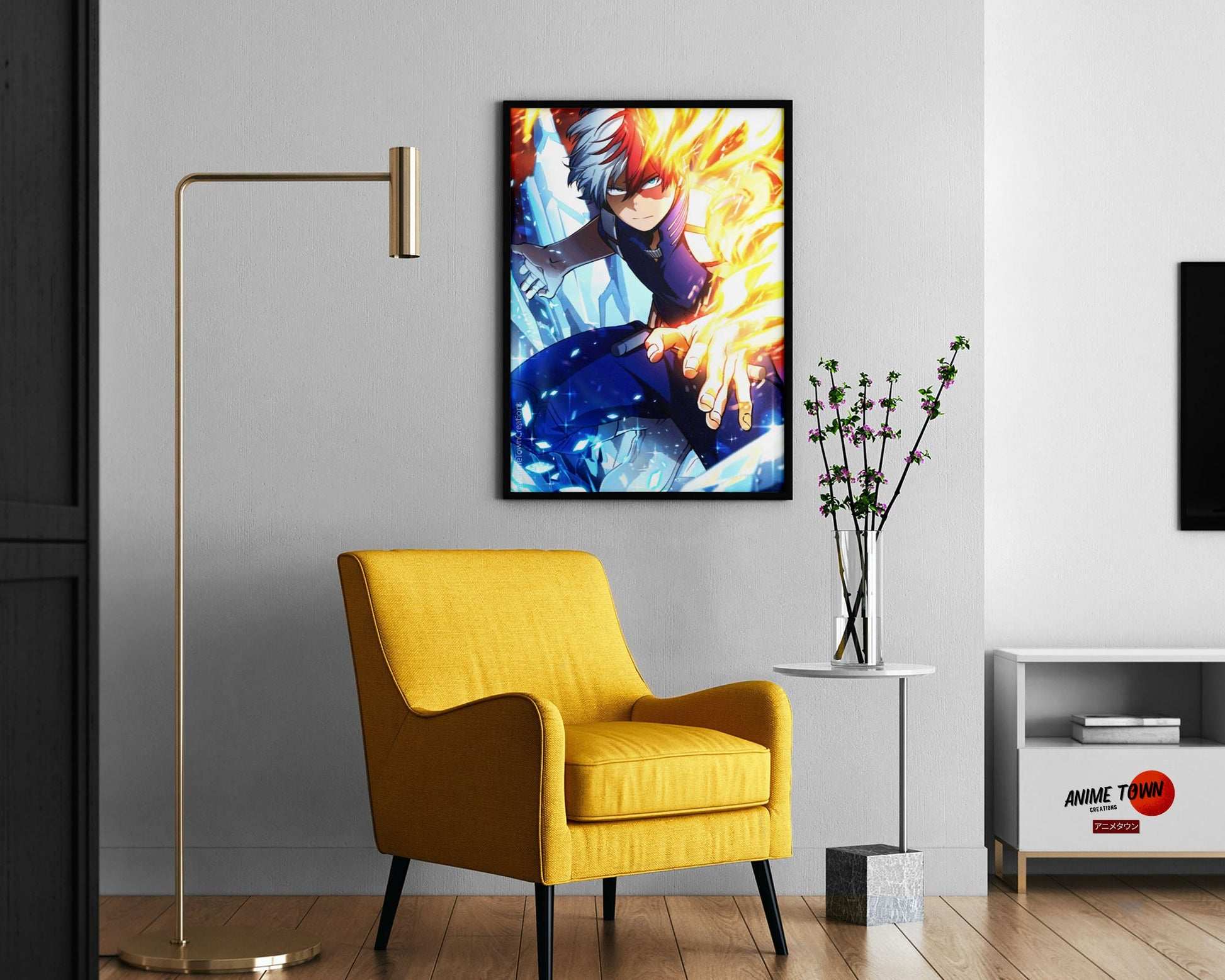 Anime Town Creations Poster My Hero Academia Shoto Todoroki 11" x 17" Home Goods - Anime My Hero Academia Poster