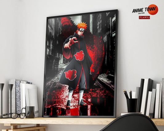 Anime Town Creations Poster Naruto Akatsuki Pain 5" x 7" Home Goods - Anime Naruto Poster