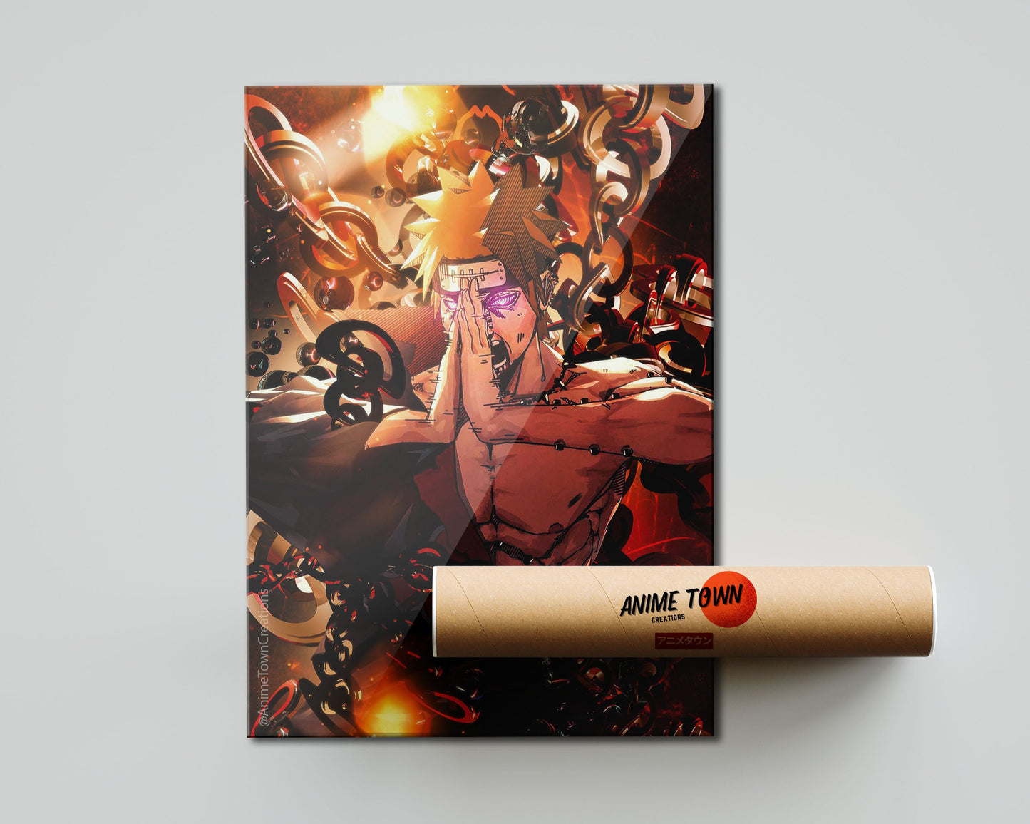 Anime Town Creations Poster Naruto Pain Almighty Push 5" x 7" Home Goods - Anime Naruto Poster