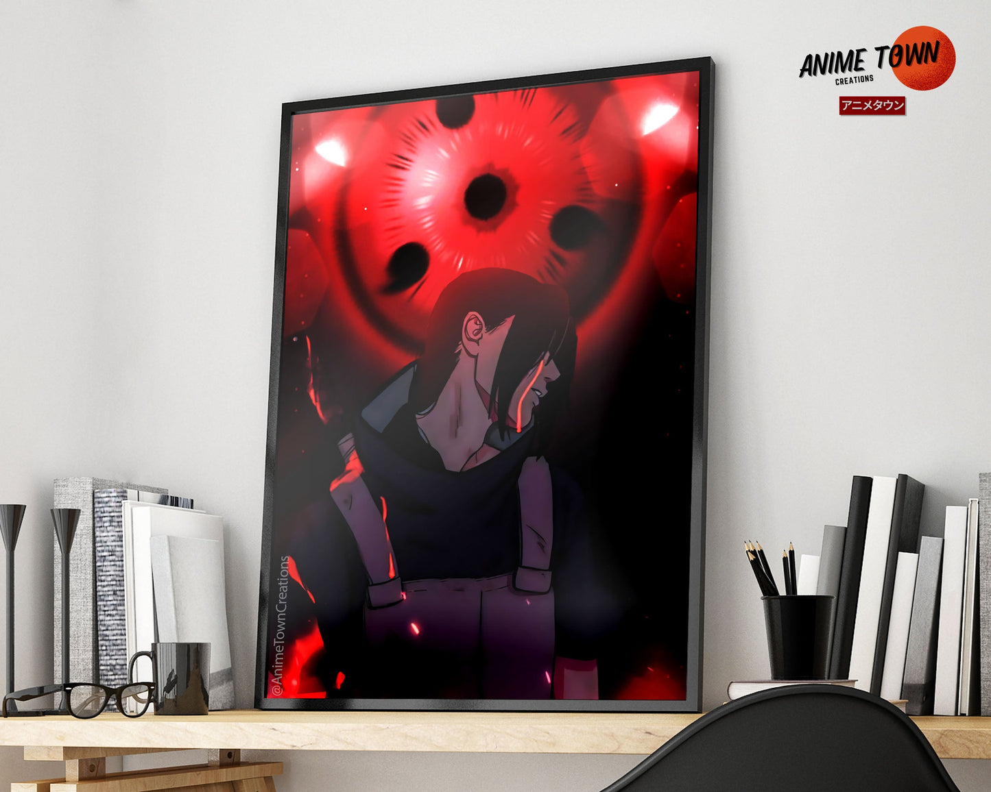 Anime Town Creations Poster Naruto Uchiha Itachi Anbu Sharingan 11" x 17" Home Goods - Anime Naruto Poster