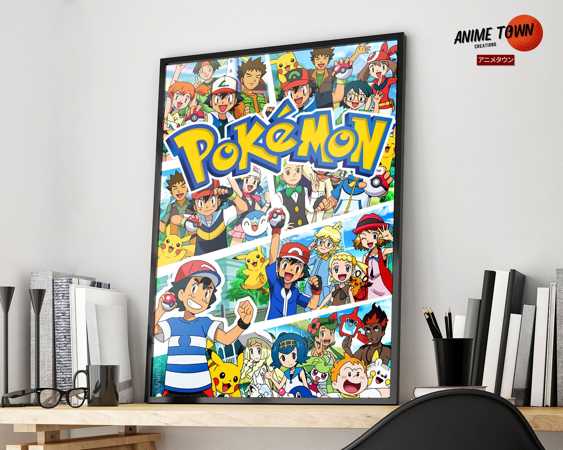 Anime Town Creations Poster Pokemon Journeys 5" x 7" Home Goods - Anime Pokemon Poster
