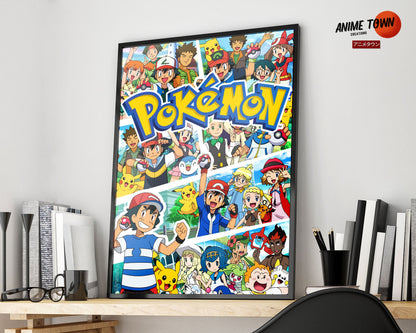 Anime Town Creations Poster Pokemon Journeys 5" x 7" Home Goods - Anime Pokemon Poster