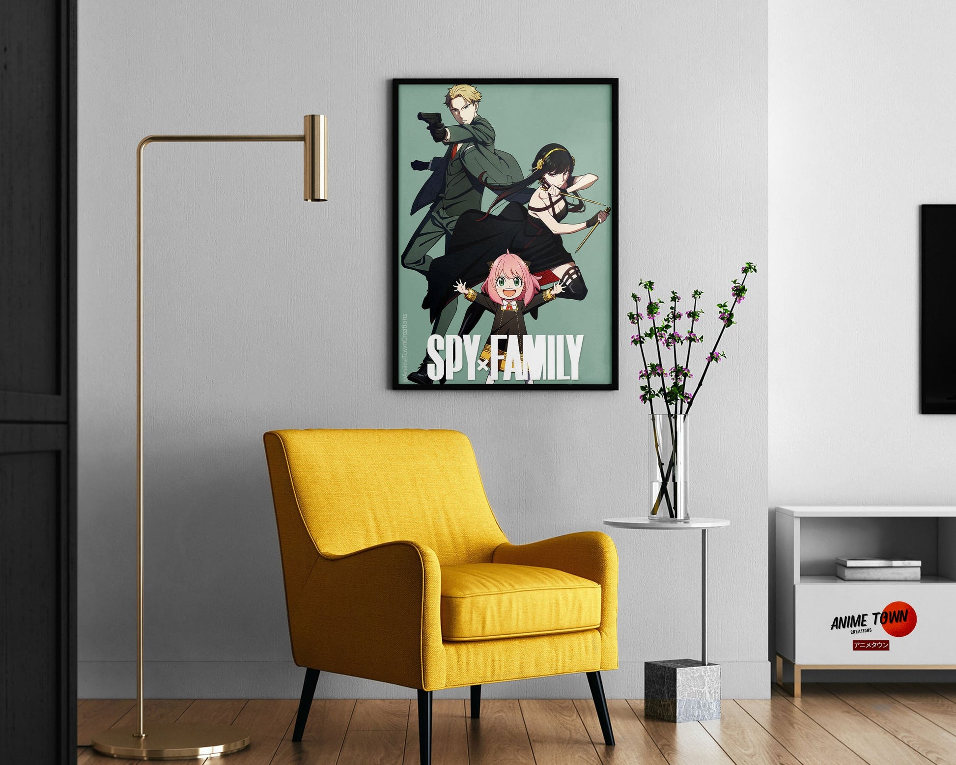 Anime Town Creations Poster Spy x Family Teal 11" x 17" Home Goods - Anime Spy x Family Poster