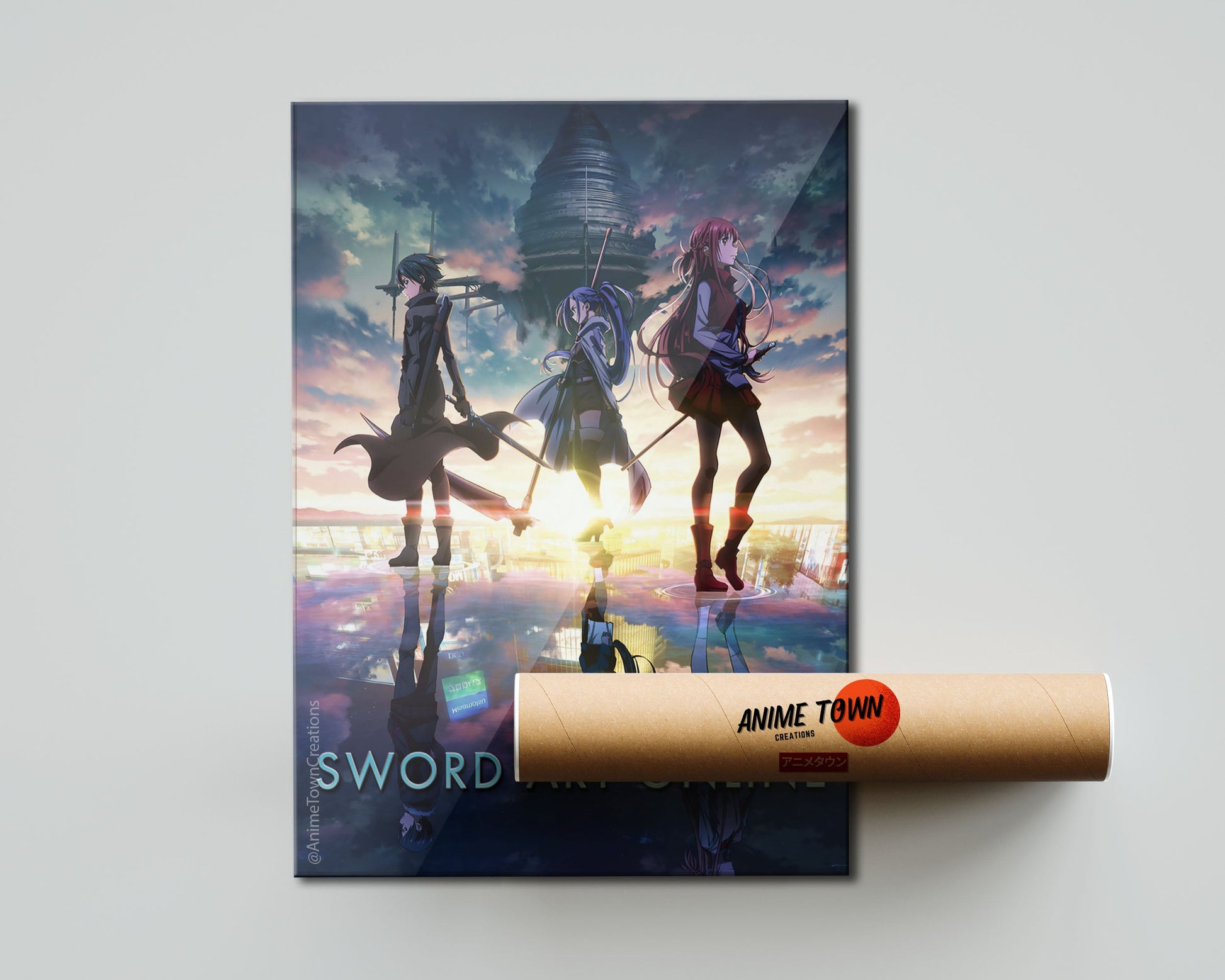 Anime Town Creations Poster Sword Art Online Skyscape 5" x 7" Home Goods - Anime Sword Art Online Poster