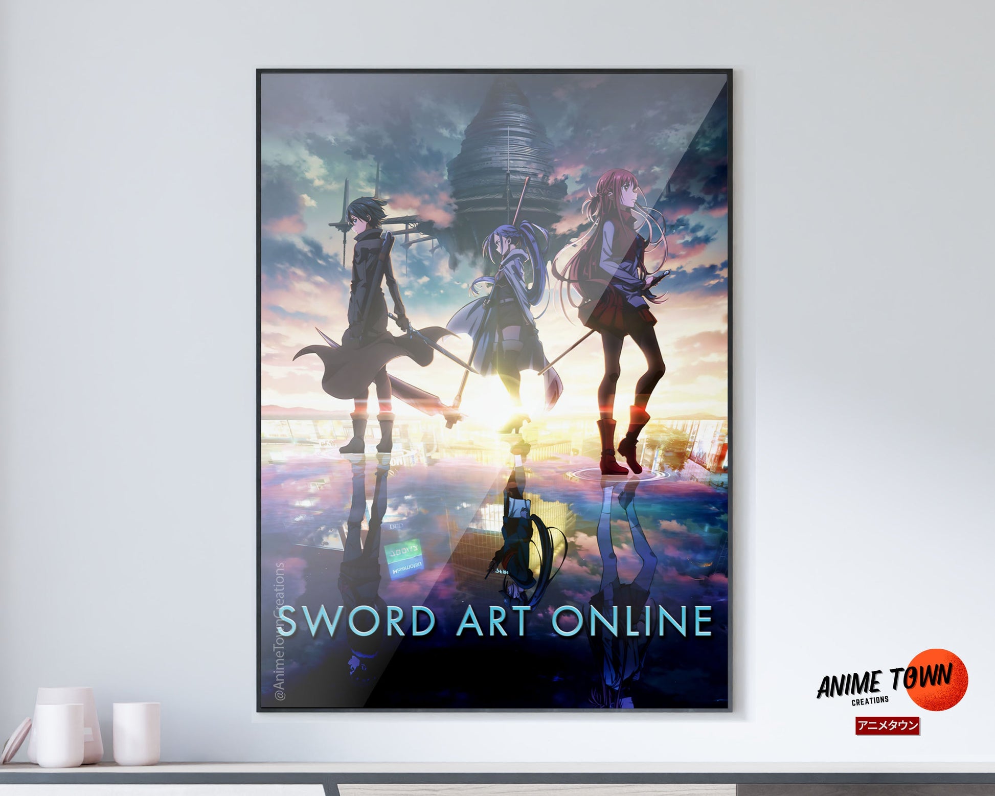 Anime Town Creations Poster Sword Art Online Skyscape 11" x 17" Home Goods - Anime Sword Art Online Poster