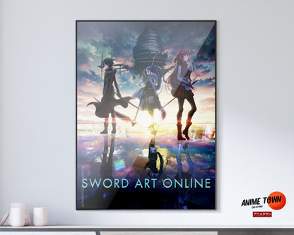 Anime Town Creations Poster Sword Art Online Skyscape 11" x 17" Home Goods - Anime Sword Art Online Poster