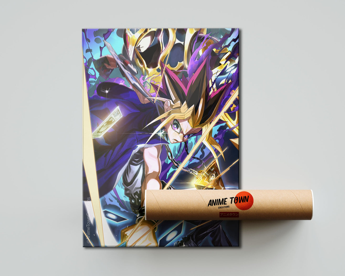 Anime Town Creations Poster Yugioh Yugi & Black Luster Soldier 5" x 7" Home Goods - Anime Yu-Gi-Oh Poster