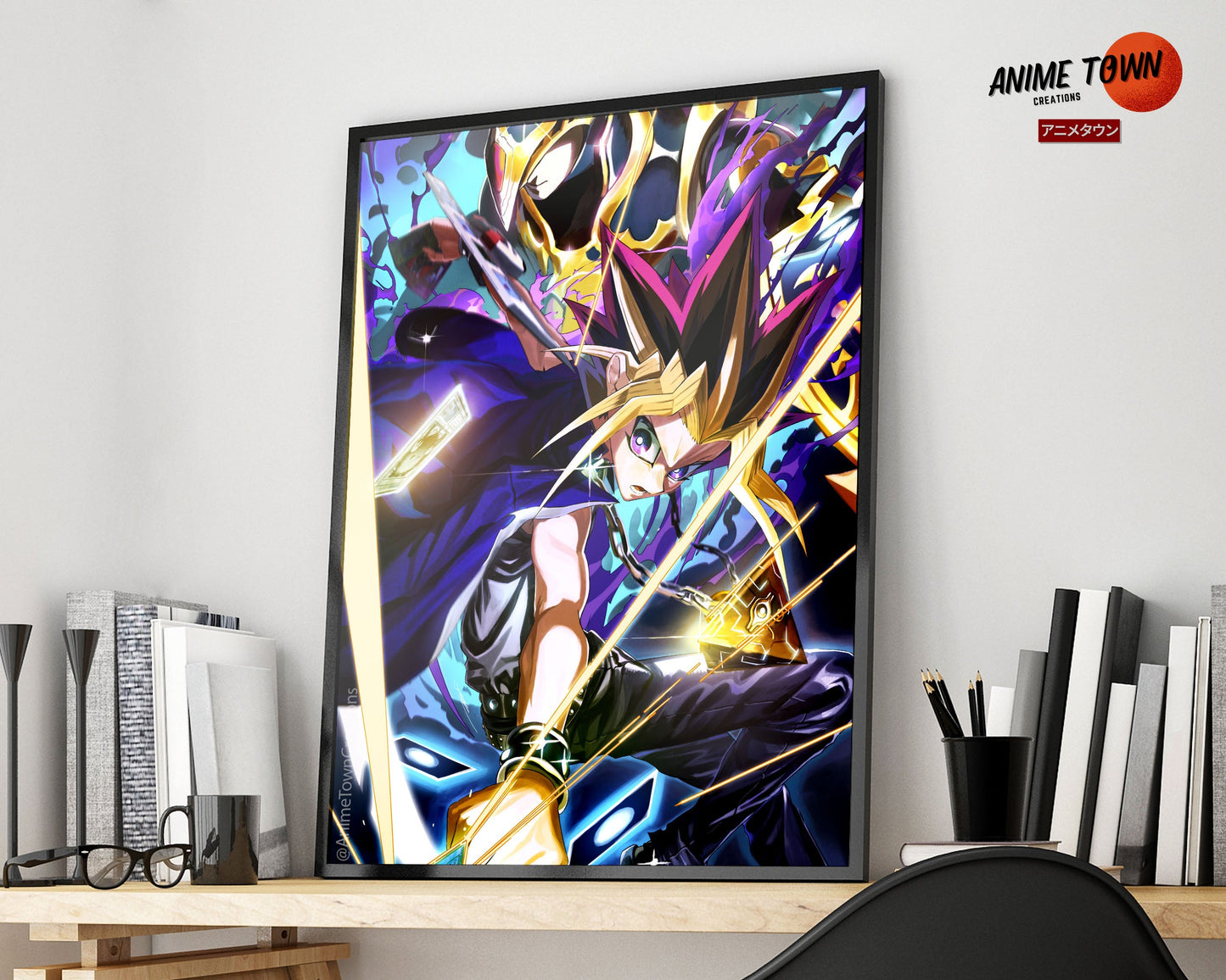 Anime Town Creations Poster Yugioh Yugi & Black Luster Soldier 11" x 17" Home Goods - Anime Yu-Gi-Oh Poster
