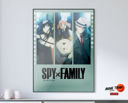 Anime Town Creations Poster Spy x Family Season 2 Teal 11" x 17" Home Goods - Anime Spy x Family Poster