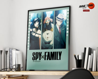 Anime Town Creations Poster Spy x Family Season 2 Teal 5" x 7" Home Goods - Anime Spy x Family Poster