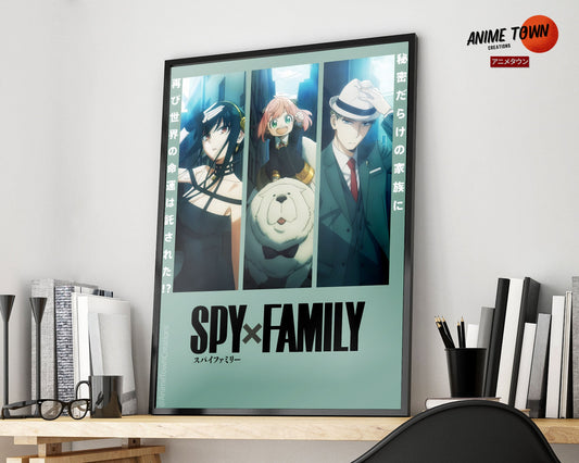 Anime Town Creations Poster Spy x Family Season 2 Teal 5" x 7" Home Goods - Anime Spy x Family Poster