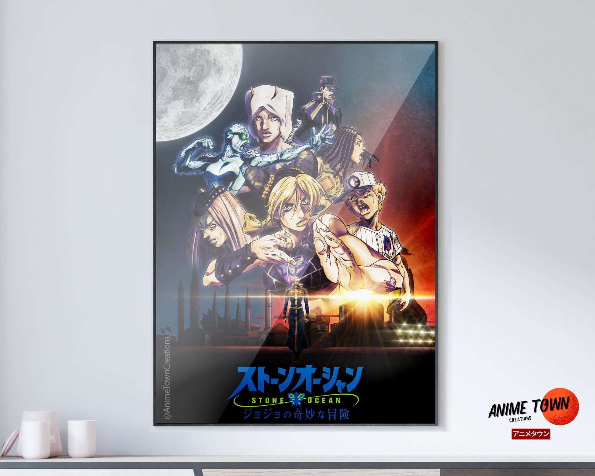 Anime Town Creations Poster JoJo's Bizarre Adventure Stone Ocean 5" x 7" Home Goods - Anime JoJo's Bizarre Adventure Poster