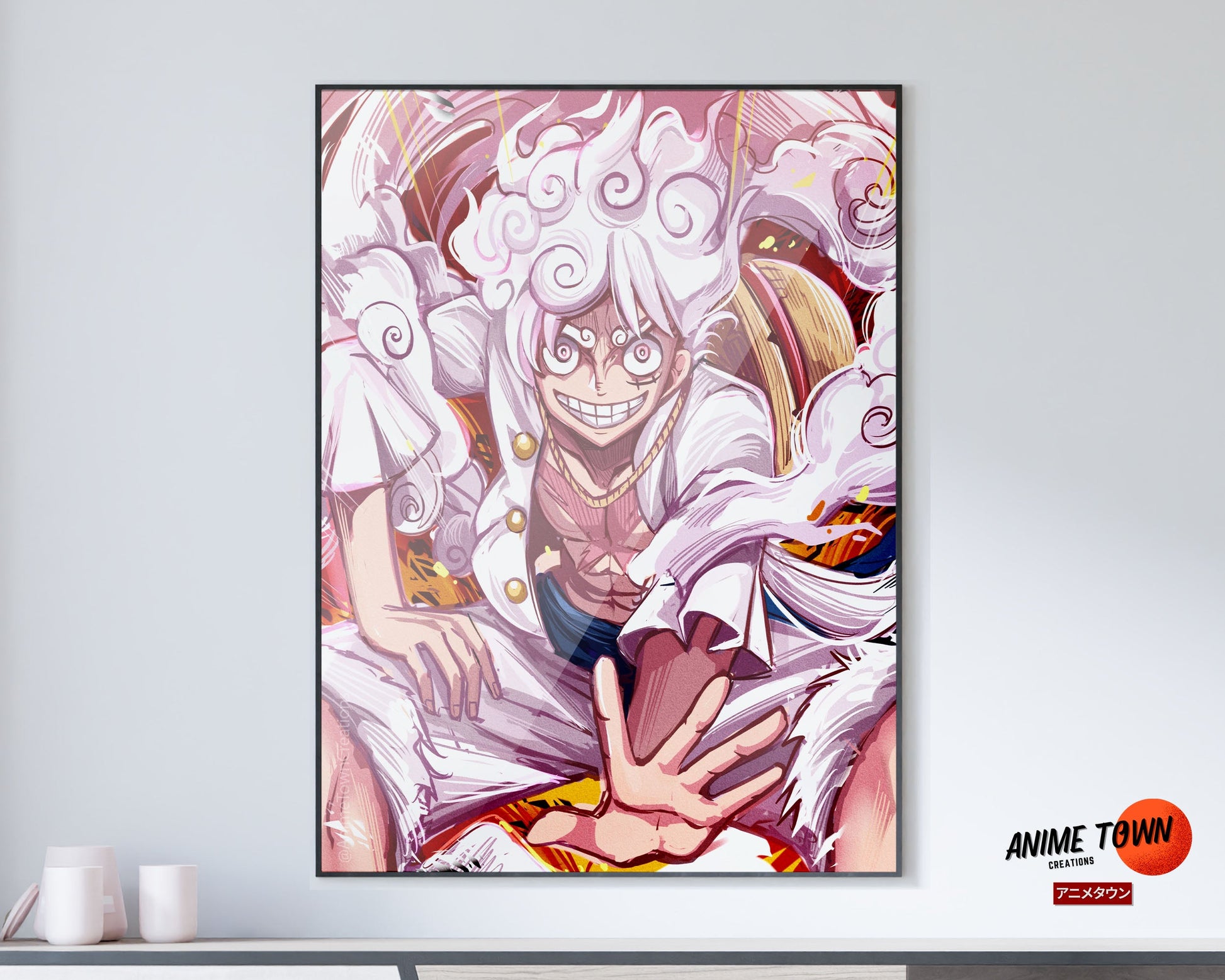 Luffy Gear 5 Anime One Piece Art Poster
