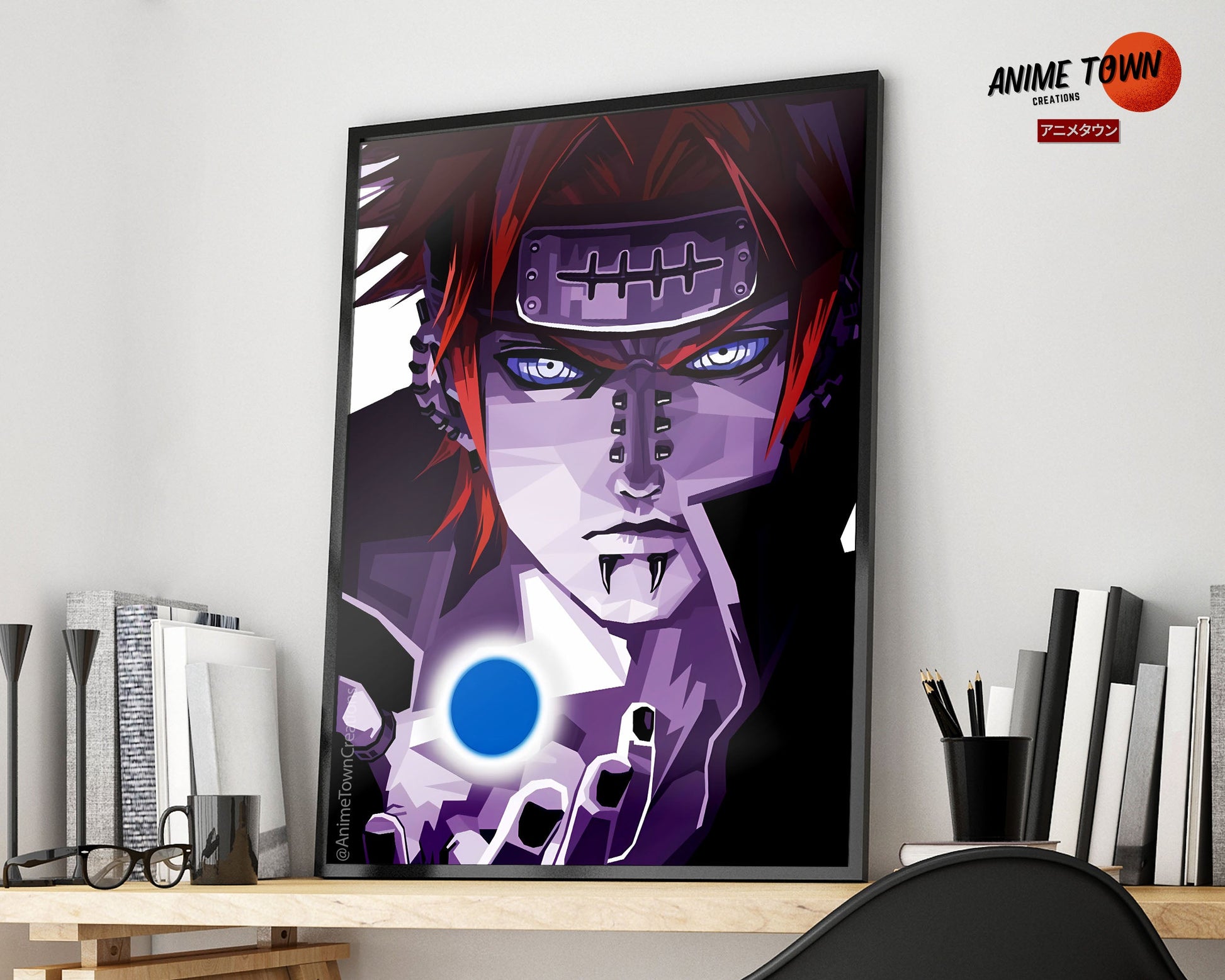 Anime Town Creations Poster Naruto Pain 5" x 7" Home Goods - Anime Naruto Poster