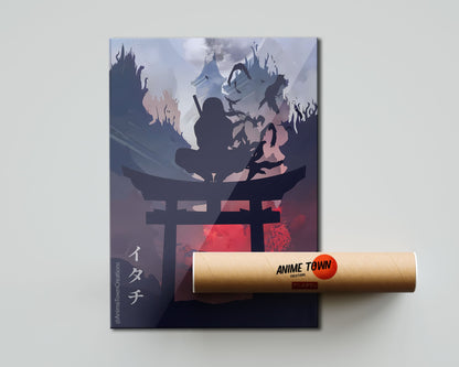 Anime Town Creations Poster Naruto Itachi Minimalist 5" x 7" Home Goods - Anime Naruto Poster