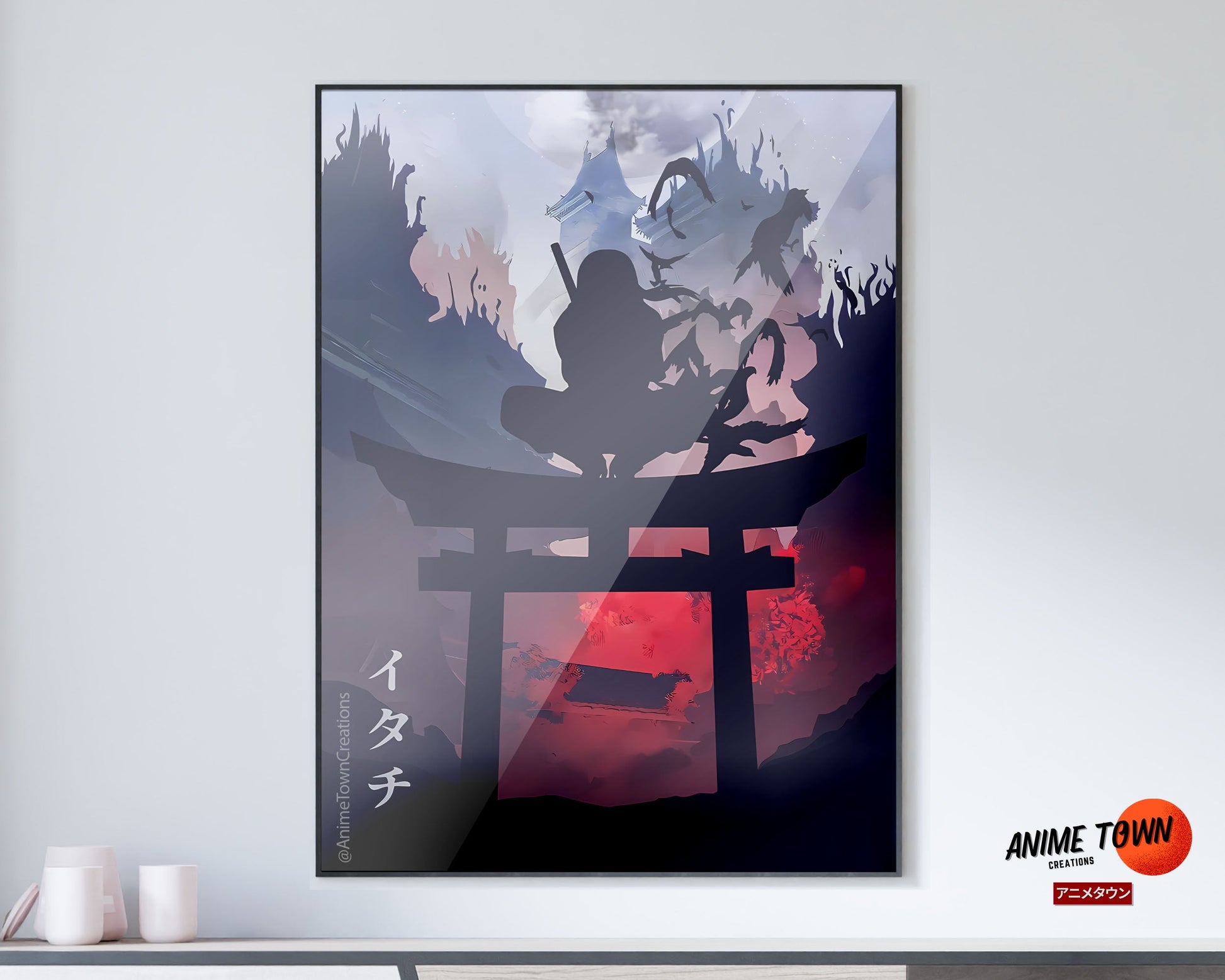 Anime Town Creations Poster Naruto Itachi Minimalist 11" x 17" Home Goods - Anime Naruto Poster