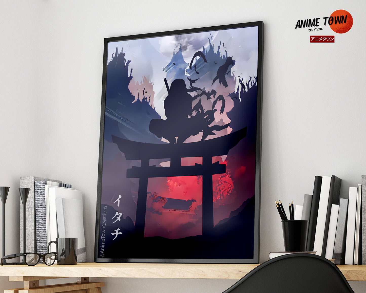 Anime Town Creations Poster Naruto Itachi Minimalist 5" x 7" Home Goods - Anime Naruto Poster