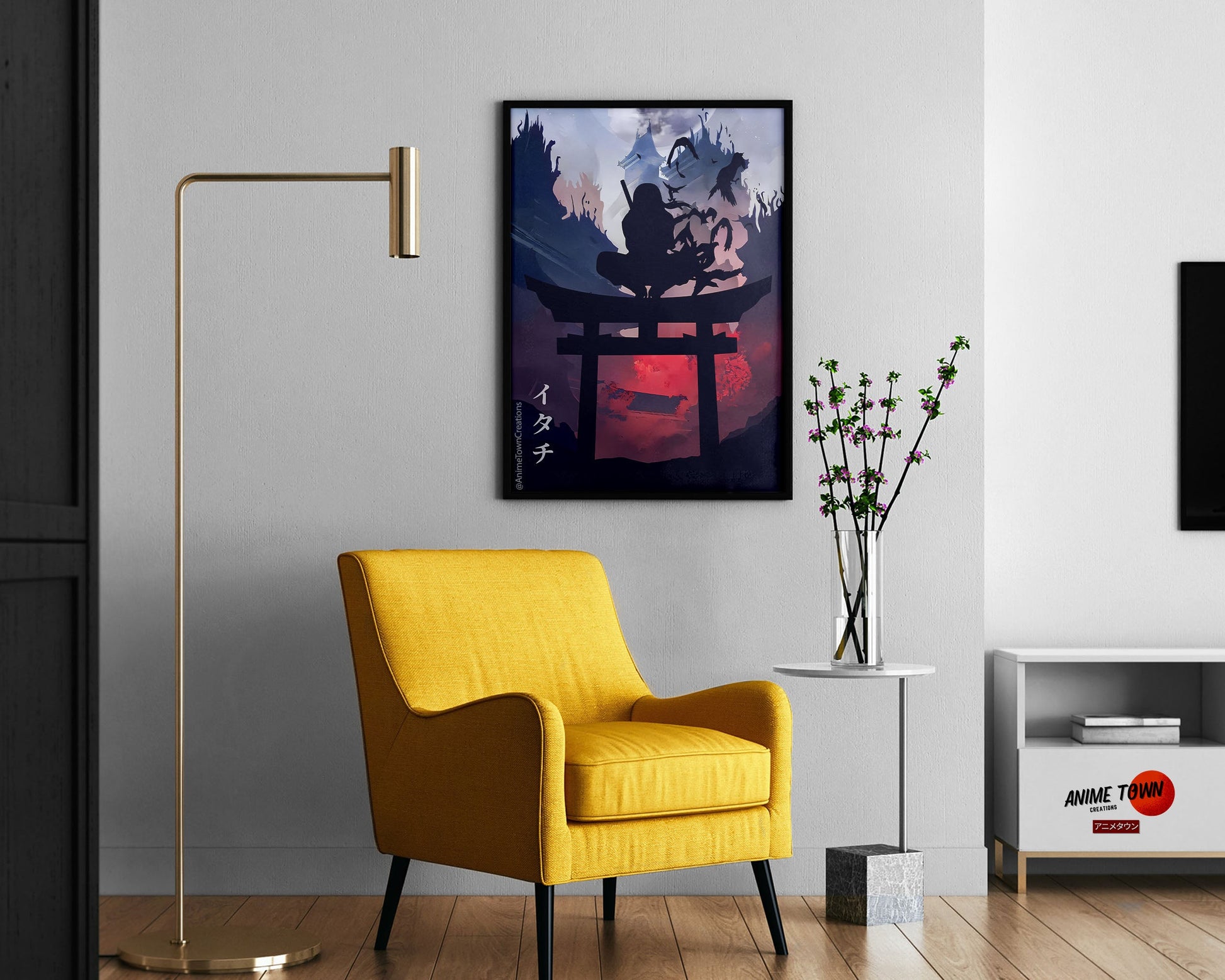 Anime Town Creations Poster Naruto Itachi Minimalist 11" x 17" Home Goods - Anime Naruto Poster