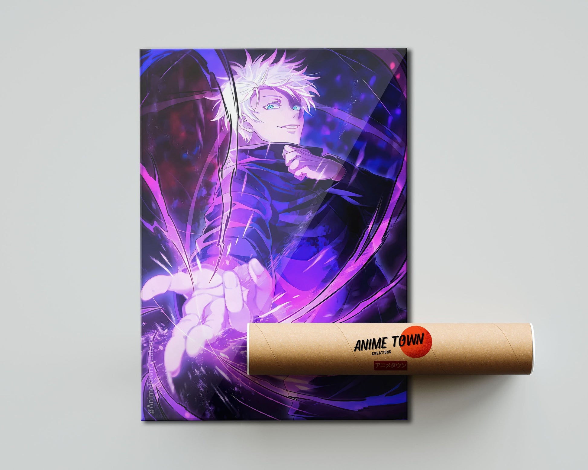 Anime Town Creations Poster Jujutsu Kaisen Gojo Purple 5" x 7" Home Goods - Anime Jujutsu Kaisen Poster