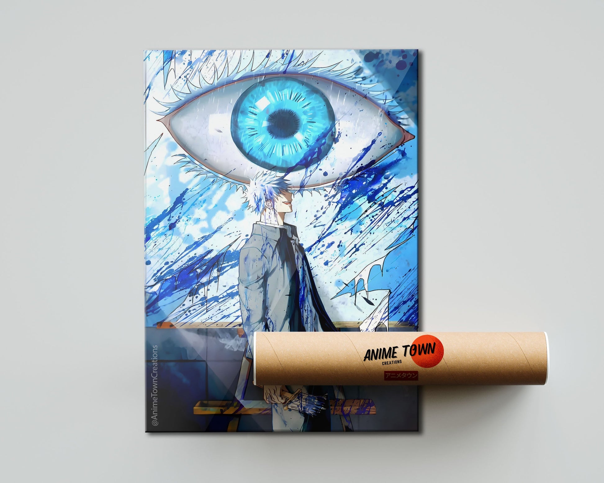 Anime Town Creations Poster Jujutsu Kaisen Satoru Gojo Limitless Painting 5" x 7" Home Goods - Anime Jujutsu Kaisen Poster