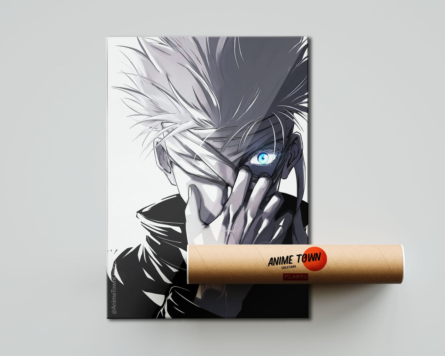 Anime Town Creations Poster Jujutsu Kaisen Satoru Gojo Six Eyes 5" x 7" Home Goods - Anime Jujutsu Kaisen Poster