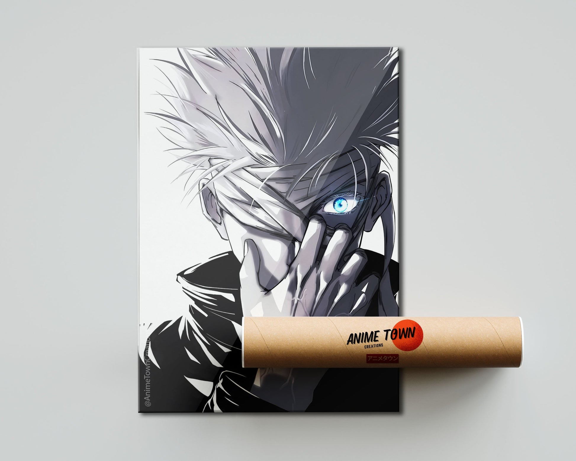 Anime Town Creations Poster Jujutsu Kaisen Satoru Gojo Six Eyes 5" x 7" Home Goods - Anime Jujutsu Kaisen Poster