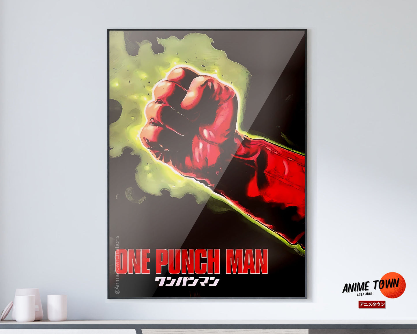 Anime Town Creations Poster One Punch Man Fist 11" x 17" Home Goods - Anime One Punch Man Poster