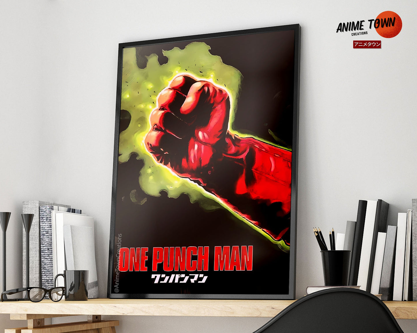 Anime Town Creations Poster One Punch Man Fist 11" x 17" Home Goods - Anime One Punch Man Poster