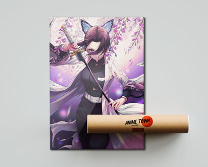 Anime Town Creations Poster Demon Slayer Shinobu 5" x 7" Home Goods - Anime Demon Slayer Poster