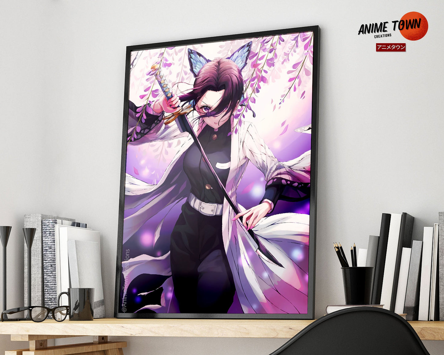 Anime Town Creations Poster Demon Slayer Shinobu 5" x 7" Home Goods - Anime Demon Slayer Poster