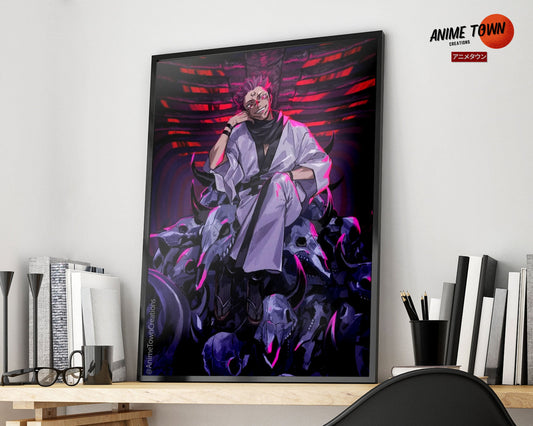 Anime Town Creations Poster Jujutsu Kaisen Sukuna Malevolent Shrine 5" x 7" Home Goods - Anime Jujutsu Kaisen Poster