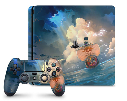 PlayStation PS4 One Piece Going Thousand Sunny Pirate Ship PS4 Skins - Anime One Piece Skin