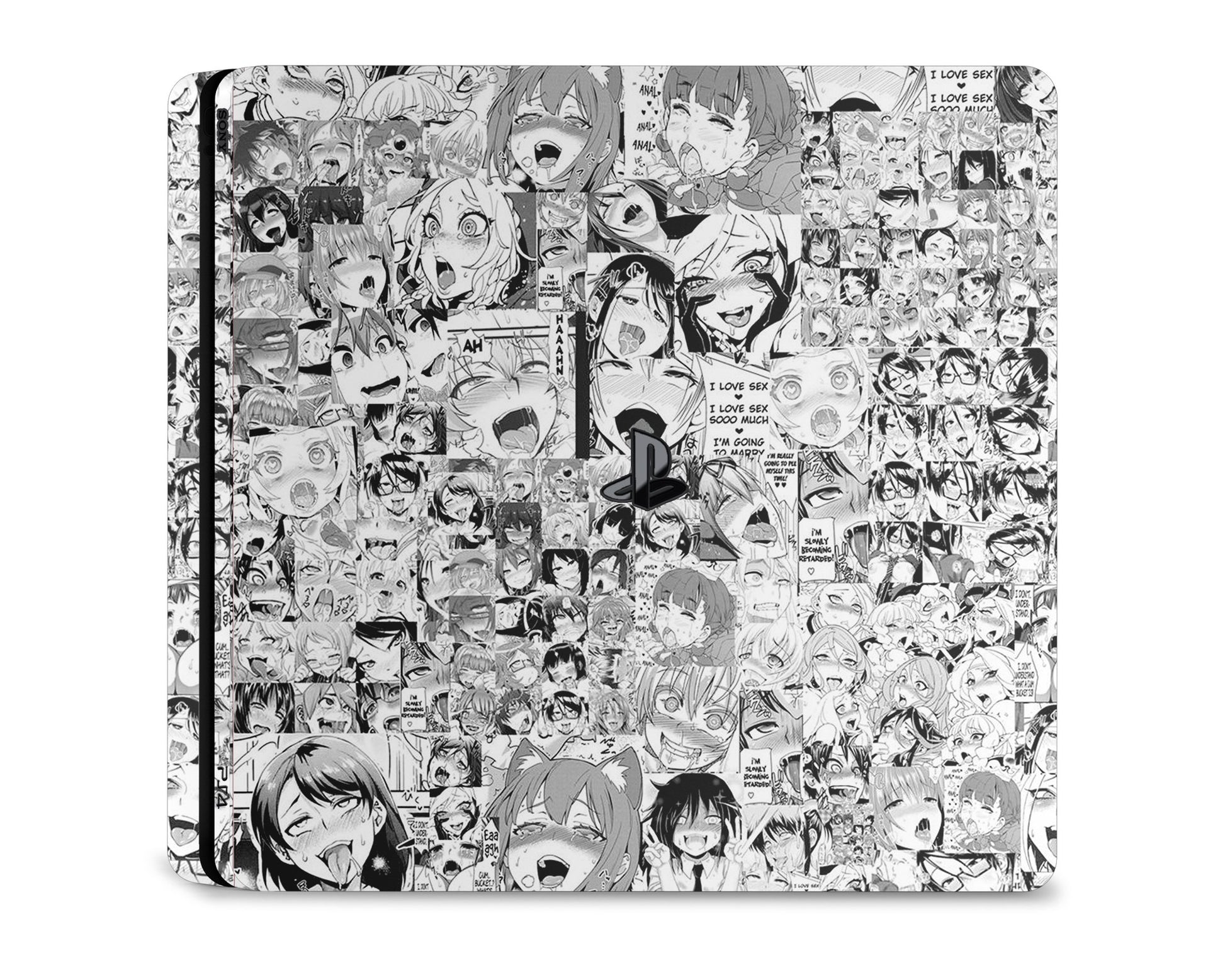 PlayStation PS4 Ahegao PS4 Skins - Anime Quotes Skin