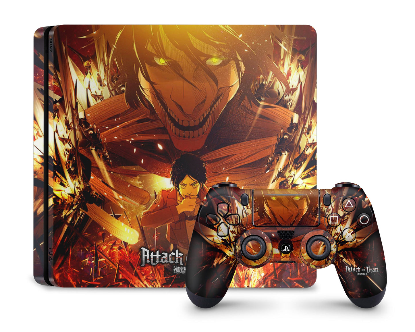 Anime Town Creations PS4 Attack On Titan Eren Yeager PS4 Skins - Anime Attack on Titan PS4 Skin