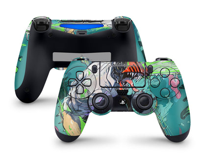 Anime Town Creations PS4 Chainsaw Man Neon Denji PS4 Skins - Anime Chainsaw Man PS4 Skin