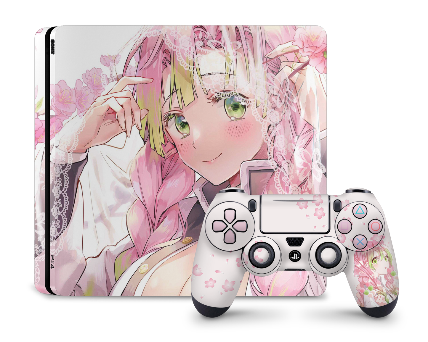 Anime Town Creations PS4 Demon Slayer Mitsuri Kanroji Love Hashira PS4 Skins - Anime Demon Slayer PS4 Skin