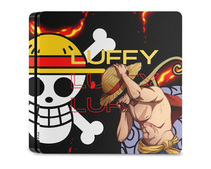 Anime Town Creations PS4 One Piece Luffy Flames PS4 Skins - Anime One Piece PS4 Skin