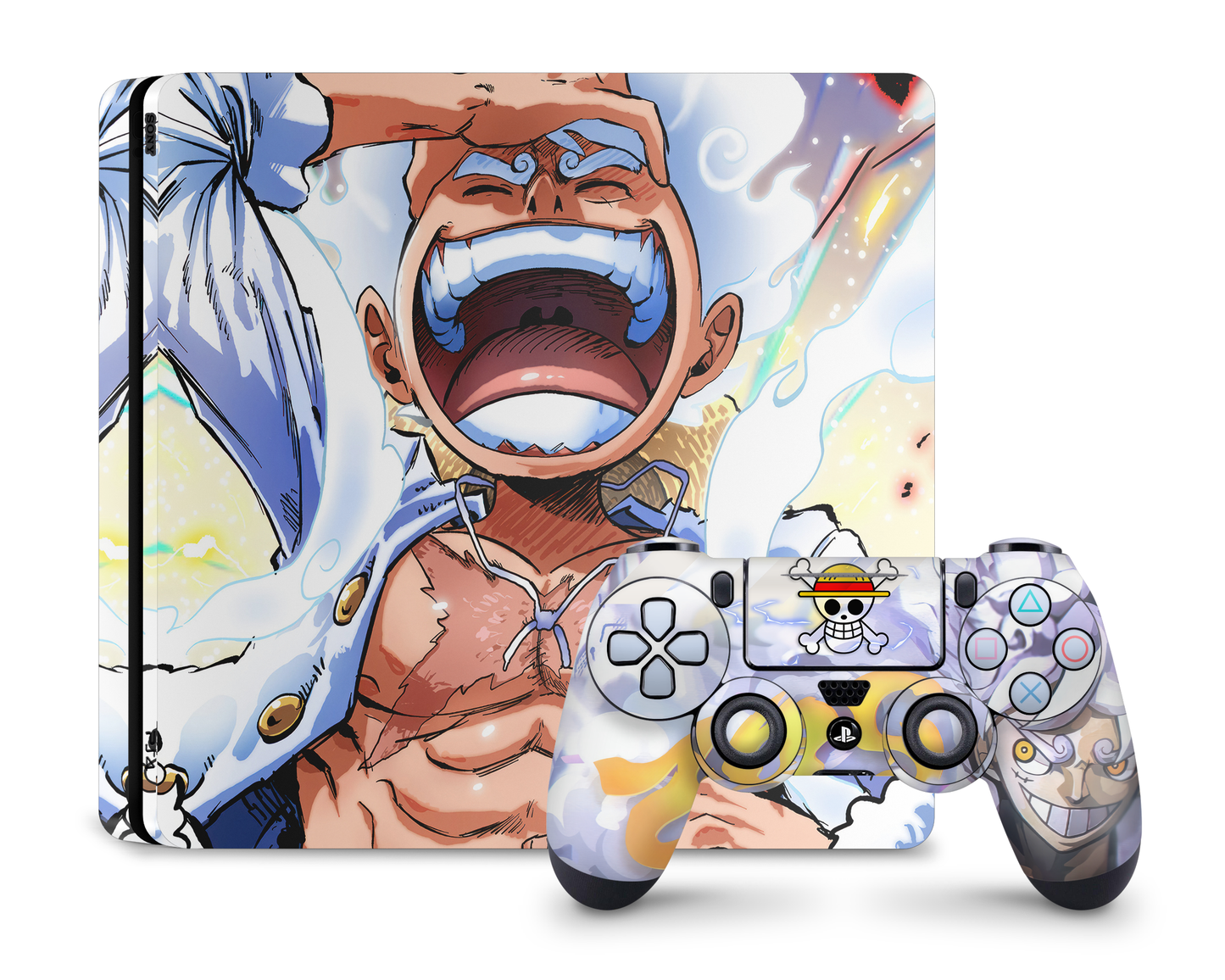 Anime Town Creations PS4 One Piece Luffy Gear 5 Awakening PS4 Skins - Anime One Piece PS4 Skin