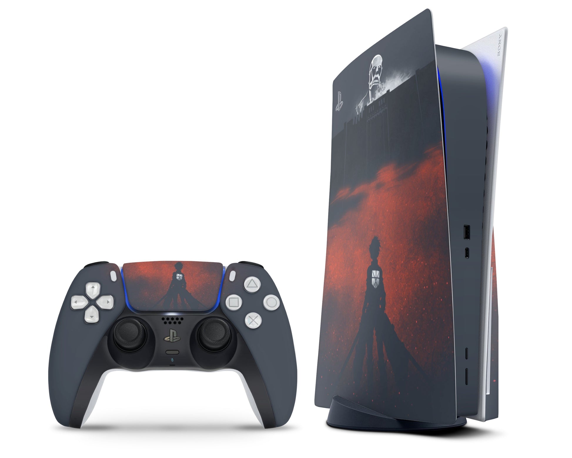 PlayStation PS5 Attack On Titan Wall PS5 Skins - Anime Attack on Titan Skin
