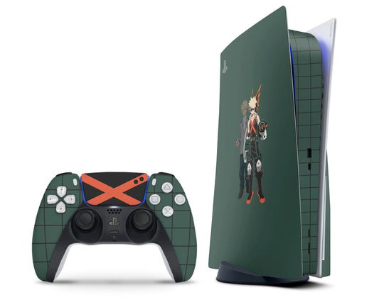 PlayStation PS5 My Hero Academia Green PS5 Skins - Anime My Hero Academia Skin