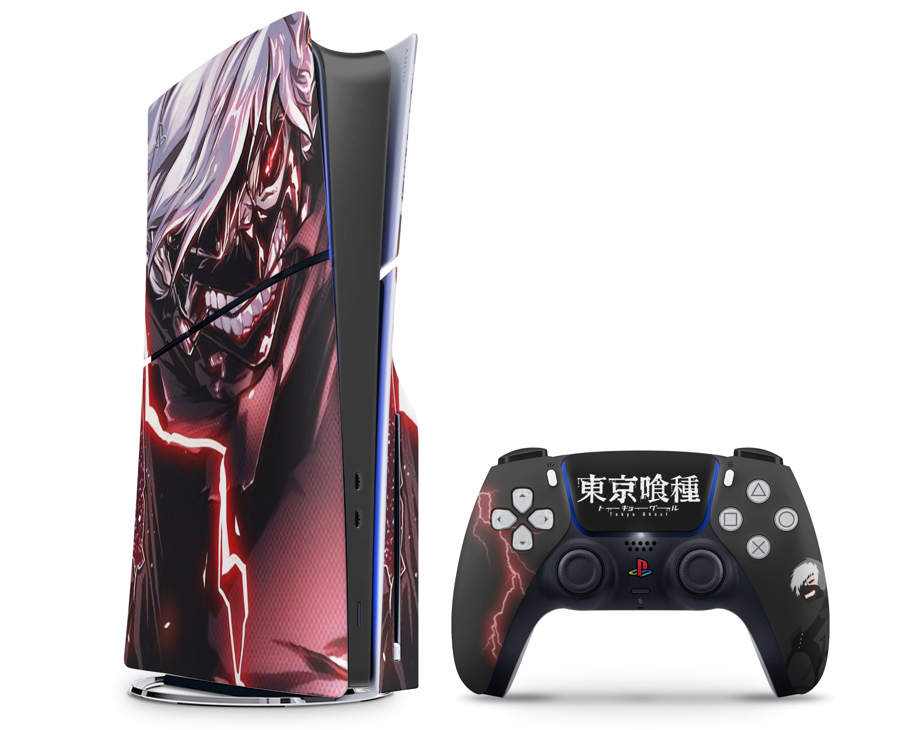 Tokyo Ghoul Ken Kaneki Lightning PS5 Slim PS5 Slim Skin