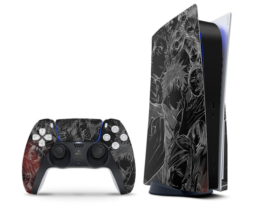 PlayStation PS5 Jujutsu Kaisen Black & White PS5 Skins - Anime Jujutsu Kaisen Skin