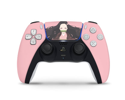PlayStation PS5 Demon Slayer Nezuko Cute Pink PS5 Skins - Anime Demon Slayer Skin
