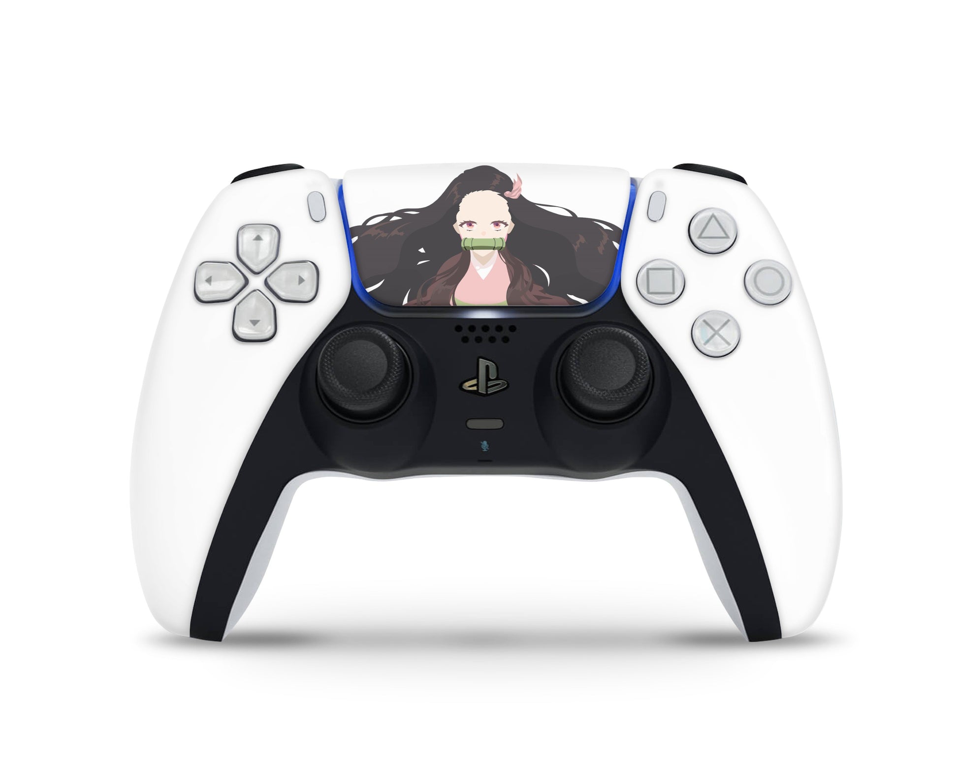 Anime Town Creations PS5 Controller Demon Slayer Nezuko Cute WhiteSkins - Anime Demon Slayer Skin