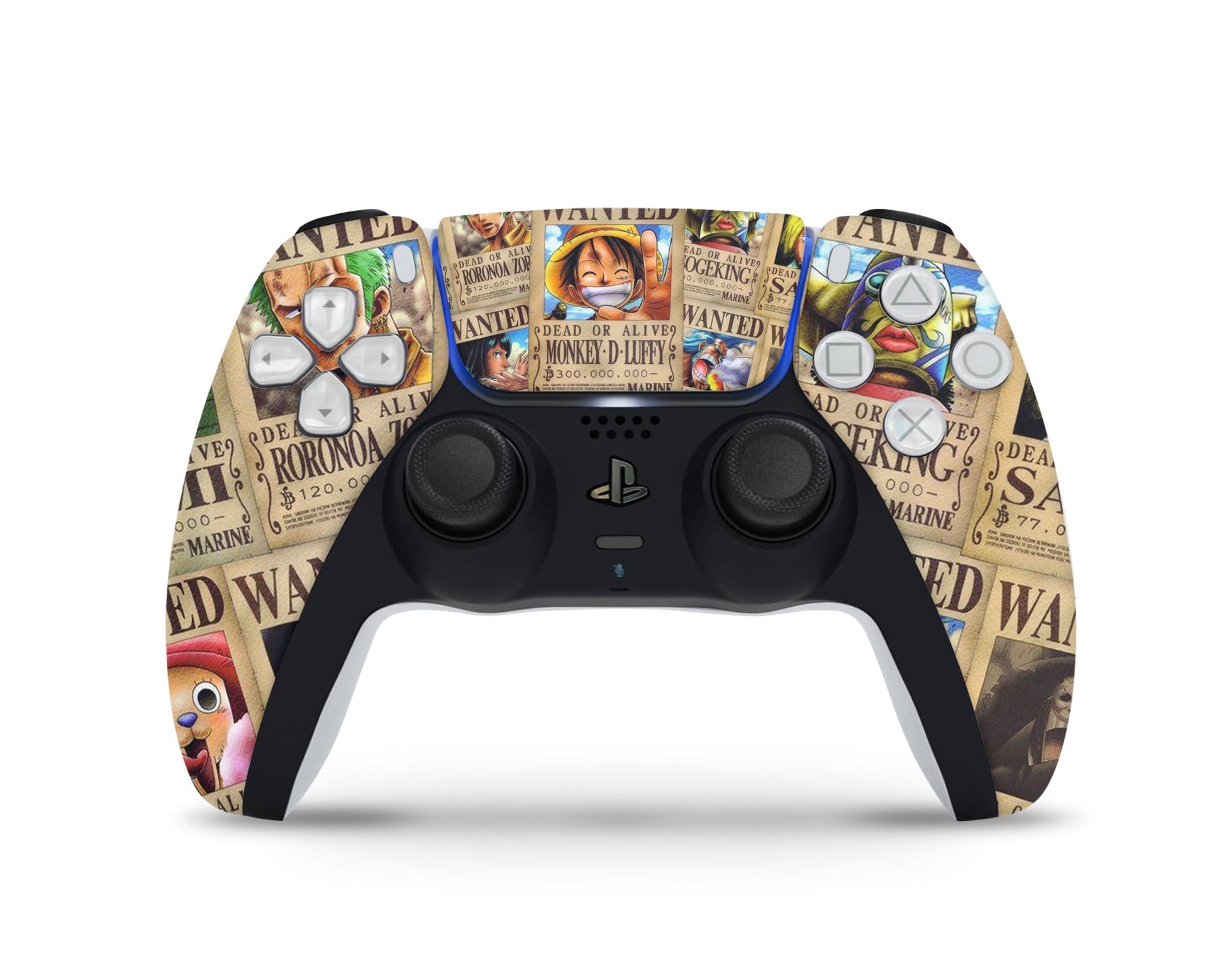 Anime Town Creations PS5 Controller One Piece Wanted LuffySkins - Anime One Piece Skin