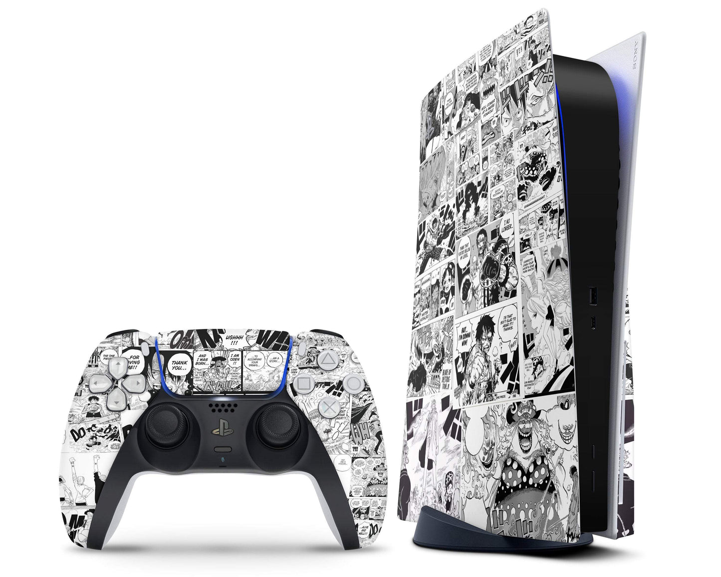 Anime Town Creations PS5 One Piece Manga Collage PS5 Skins - Anime One Piece Skin
